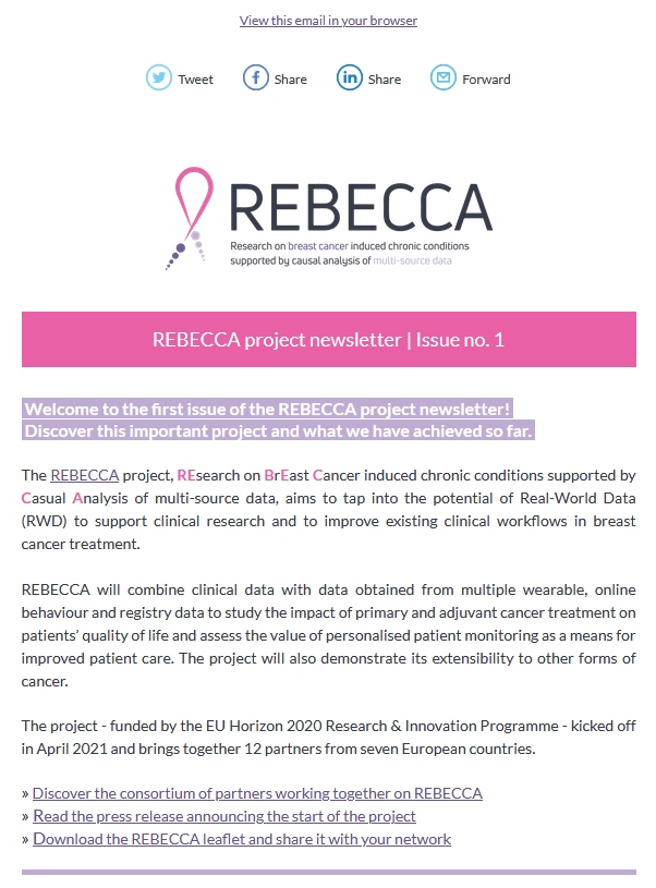 REBECCA newsletter Issue 1